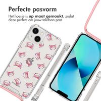 imoshion Design hoesje met koord Apple iPhone 13 - Crab Watercolor