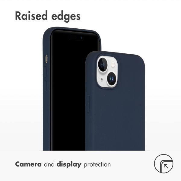 Accezz Liquid Silicone Back Cover with MagSafe Apple iPhone 15 Plus - Dark Blue
