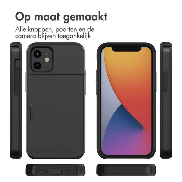 imoshion Backcover met pasjeshouder Apple iPhone 12 Mini - Zwart