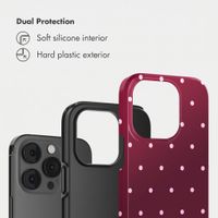 Selencia Vivid Case Apple iPhone 14 Pro - Happy Dots Burgundy