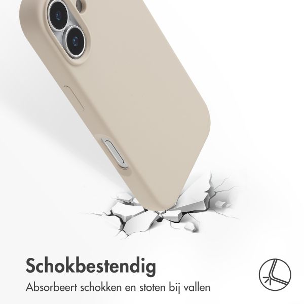 Accezz Liquid Silicone Backcover met MagSafe Apple iPhone 17 - Stone