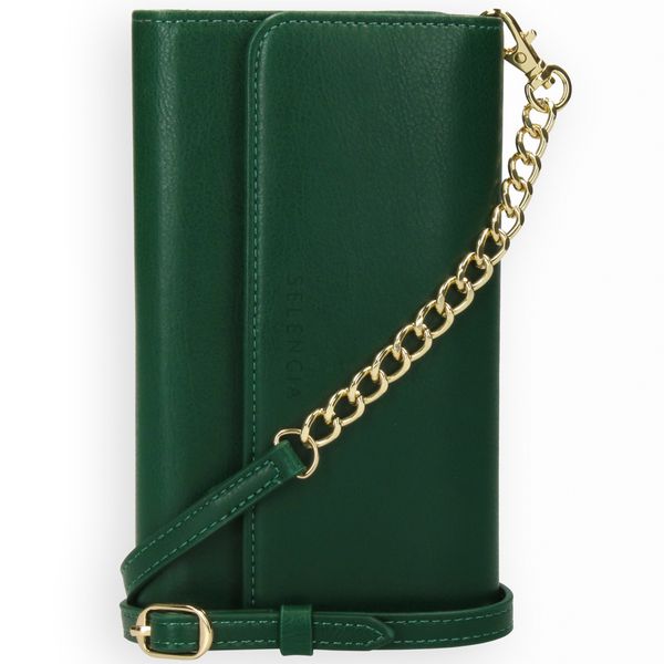 Selencia Eny Uitneembare Vegan Lederen Clutch iPhone 11 - Groen