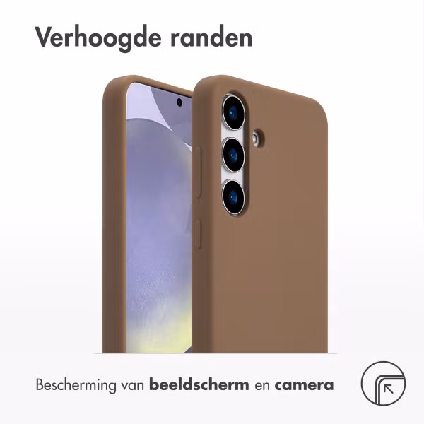 Accezz Liquid Silicone Backcover met MagSafe Samsung Galaxy S25 Plus - Lichtbruin