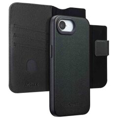 Accezz 2-in-1 Leather Bookcase with MagSafe Apple iPhone 17e / 16e - Onyx Black
