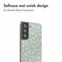 imoshion  Design hoesje Samsung Galaxy S21 FE - Smoke Green Flowers