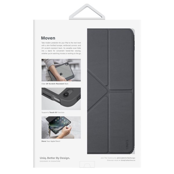 Uniq Moven Case Apple iPad 11 (2025) 11 inch A16 / iPad 10 (2022) 10.9 inch - Charcoal