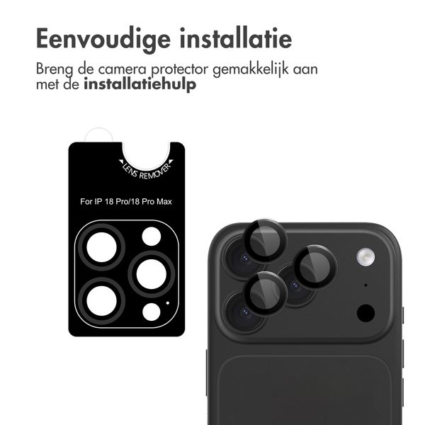 imoshion 2 Pack Camera lens protector voor de Apple iPhone 18 Pro / 18 Pro Max - Black