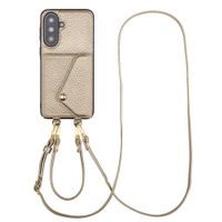 Selencia Sera Telefoonhoes met Koord en Envelop Pashouder Samsung Galaxy A37 (5G) - Champagne