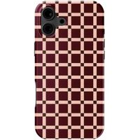 Selencia Vivid Backcover met MagSafe Apple iPhone 16 - Check This Burgundy