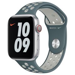 Apple Nike Sport Band Apple Watch Series 1 t/m 9 / SE (38/40/41 mm) | Series 10 (42 mm) - Hasta/Light Silver