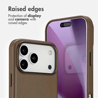 Accezz Leather Back Cover with MagSafe Apple iPhone 17 Pro Max - Coffee Brown