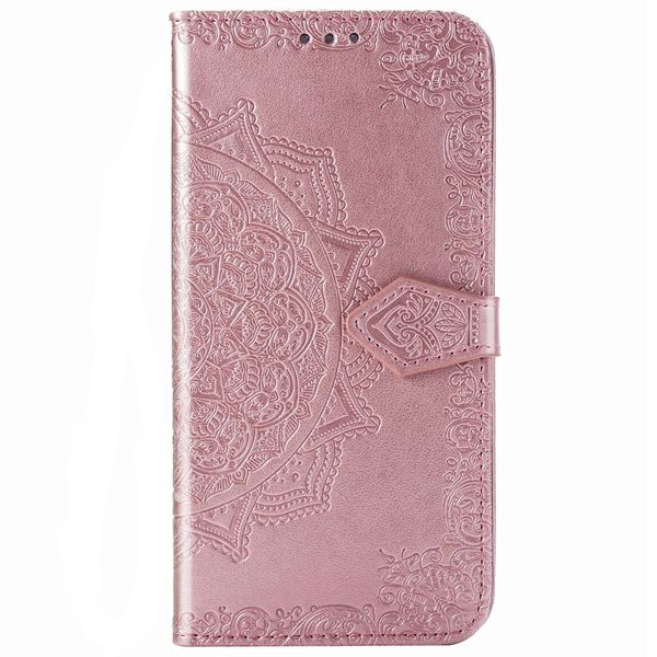 Mandala Bookcase Motorola Moto E6s - Rosé Goud