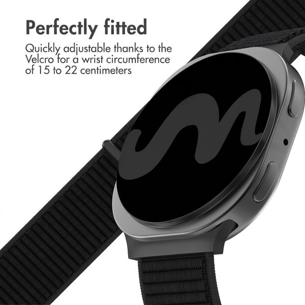 imoshion Nylon Strap Samsung Galaxy Watch 9 (40/44mm) / Watch 8 (40/44mm) / Classic (46mm) - Black