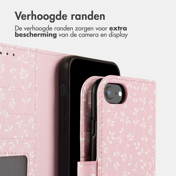imoshion Design Bookcase Apple iPhone SE (2022 / 2020) / 8 / 7 / 6(s) - Pink Bazaar Flowers