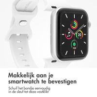 imoshion Siliconen⁺ bandje Apple Watch Series 1 t/m 9 / SE (38/40/41 mm) | Series 10 (42 mm) - White - Maat S/M