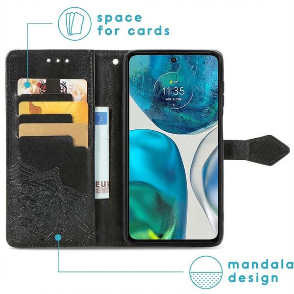 imoshion Mandala Bookcase Motorola Moto G52 / G82 - Zwart