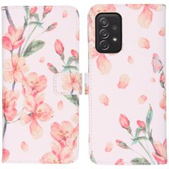 imoshion Design Softcase Bookcase Samsung Galaxy A72 - Blossom Watercolor