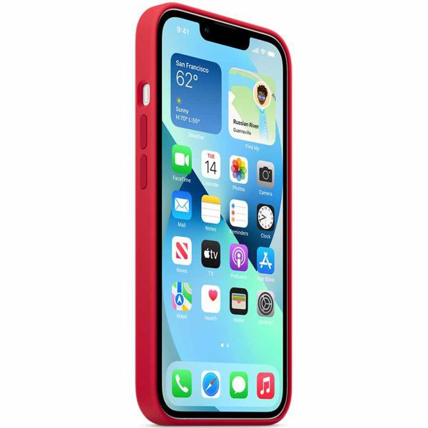 Apple Silicone Backcover MagSafe iPhone 13 - Rood