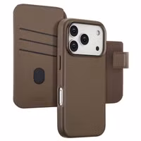 Accezz Leather Bookcase 2-in-1 met MagSafe Apple iPhone 17 Pro - Coffee Brown