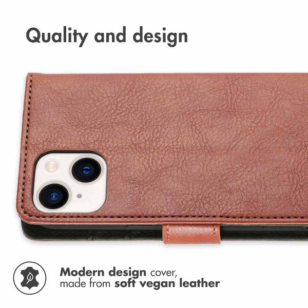 imoshion Luxury Bookcase Apple iPhone 15 Plus - Brown