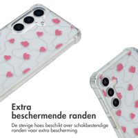 imoshion Design hoesje met koord Samsung Galaxy A15 (5G) - Dusty Rose Connected Hearts