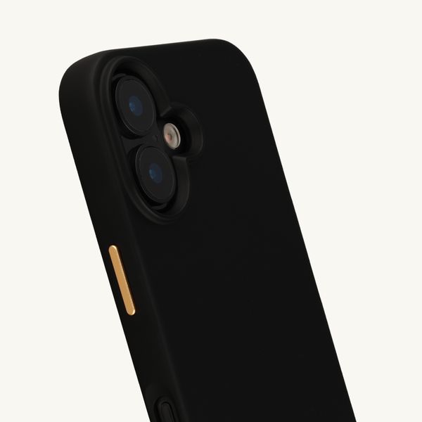 Selencia Rivièra MagSafe Backcover met afneembare haakjes Apple iPhone 16 - Velvet Black