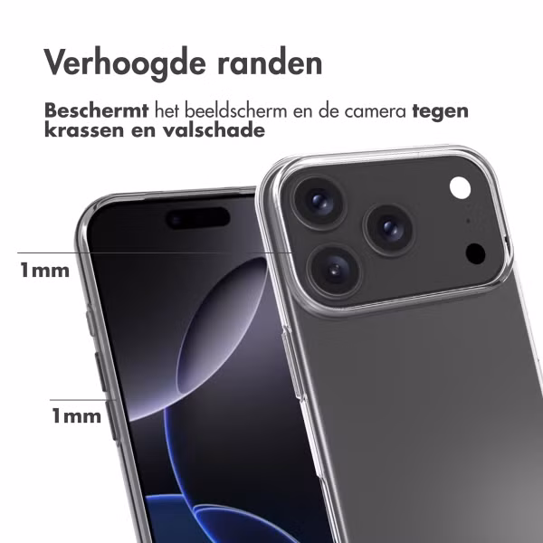 Accezz Clear Backcover Apple iPhone 17 Pro - Transparant