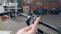 Accezz Telefoonhouder fiets - Verstelbaar - Universeel - Aluminium - Zwart