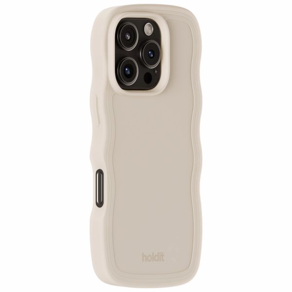 Holdit Wavy Case Apple iPhone 16 Pro Max - Light Beige