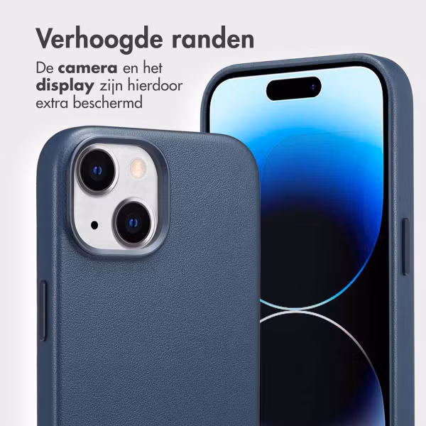 Accezz Leather Bookcase 2-in-1 met MagSafe Apple iPhone 15 - Nightfall Blue