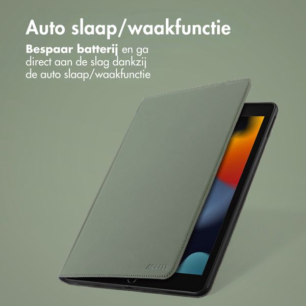Accezz Classic Tablet Case Apple iPad 9 (2021) 10.2 inch / iPad 8 (2020) 10.2 inch / iPad 7 (2019) 10.2 inch - Groen