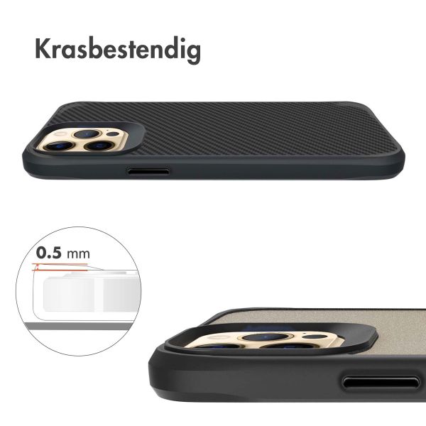 imoshion Rugged Hybrid Carbon Case Apple iPhone 12 Pro Max - Zwart