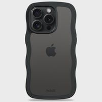 Holdit Wavy Case iPhone 14 Pro - Black / Transparent