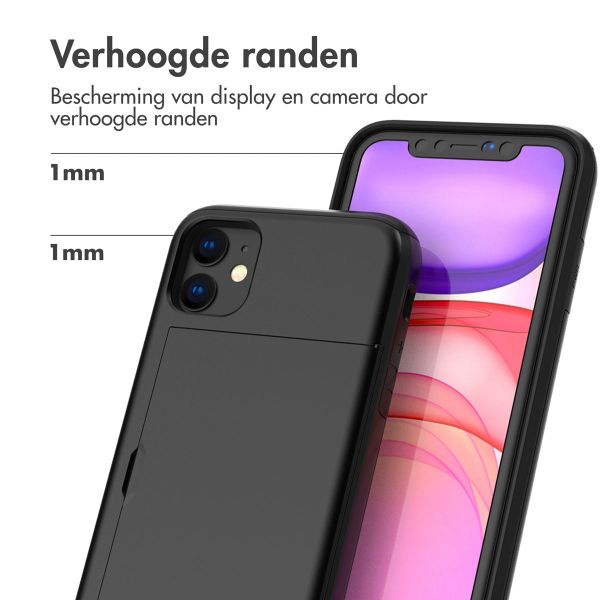 imoshion Backcover met pasjeshouder iPhone 11 - Zwart