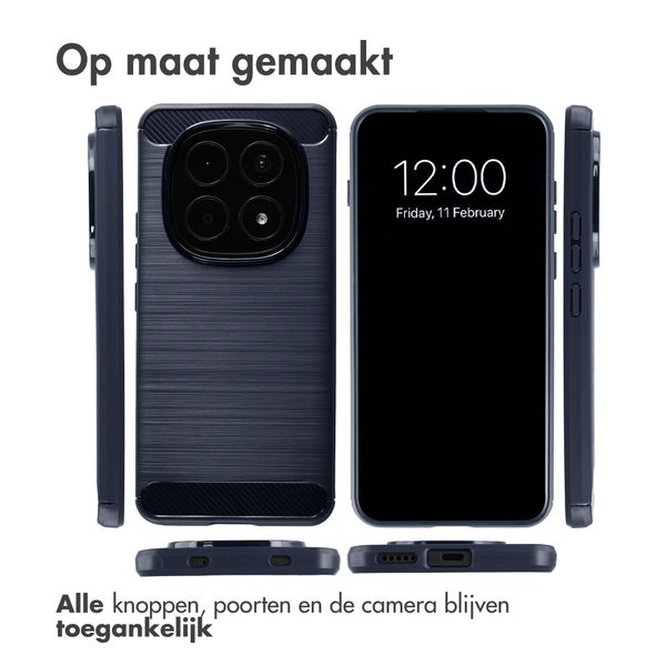 imoshion Brushed Backcover Xiaomi Redmi Note 15 Pro (4G) - Donkerblauw