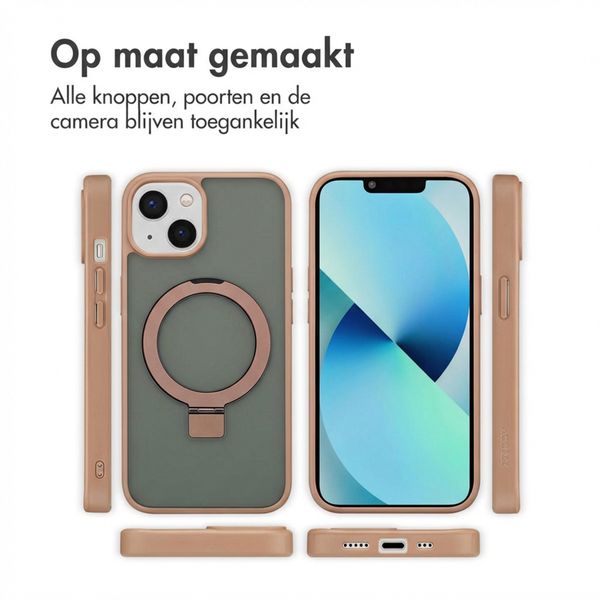 Accezz Ring Stand Backcover met MagSafe Apple iPhone 13 - Bruin