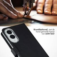 Selencia Echt Leren Bookcase Samsung Galaxy S25 Edge - Zwart