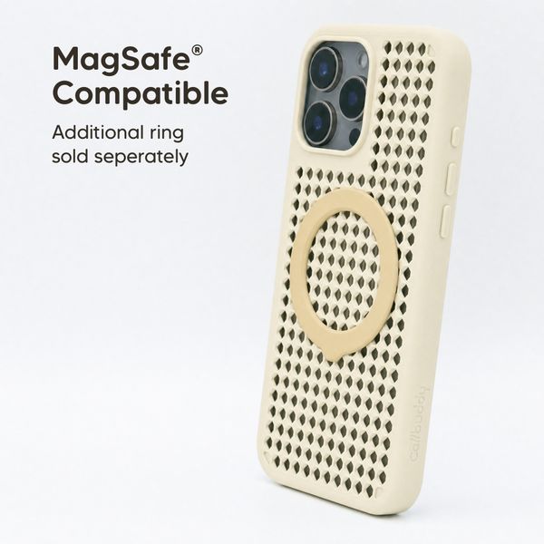Callbuddy Hoesje met Strap Apple iPhone 16 Pro Max - Sand Glow