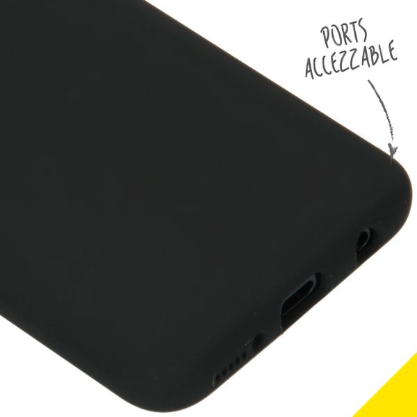 Accezz Liquid Silicone Backcover Samsung Galaxy A40 - Zwart