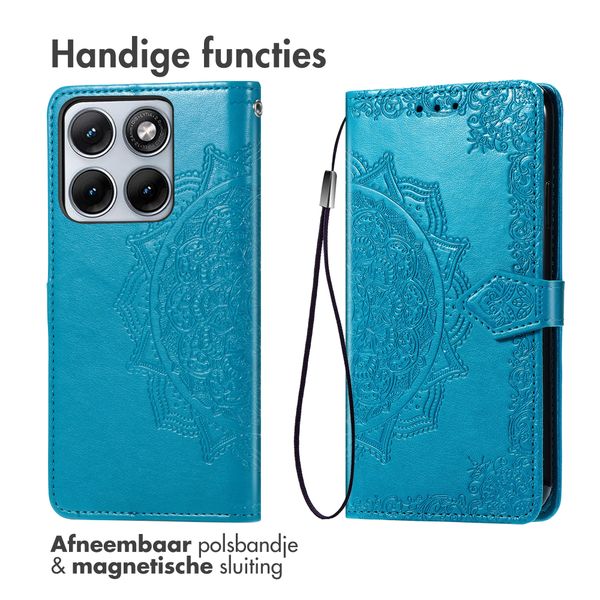 imoshion Mandala Bookcase Motorola Edge 70 Fusion - Turquoise