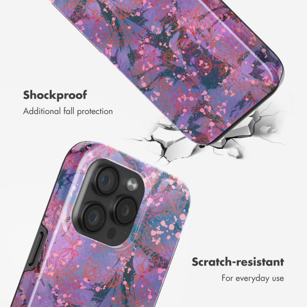 Selencia Vivid Back Cover with MagSafe Apple iPhone 15 Pro - Fresh Paint Flower Orange