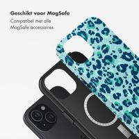 Selencia Vivid Tough Backcover met MagSafe iPhone 15 - Wild Spots Light Blue