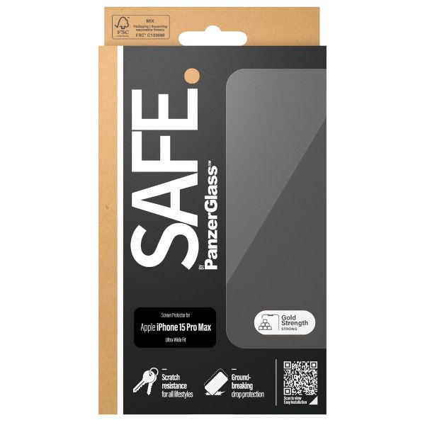 SAFE by PanzerGlass Ultra-Wide Fit Screenprotector Apple iPhone 15 Pro Max