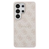Guess 4G Leather Backcover met MagSafe Samsung Galaxy S26 Ultra - Gold Edge - Pink