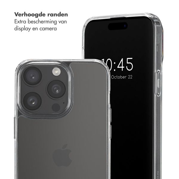 Selencia Backcover met afneembare haakjes iPhone 15 Pro Max - Transparant