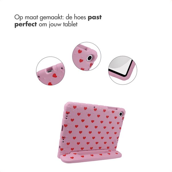 imoshion Kidsproof Design Backcover met handvat Samsung Galaxy Tab A11 Plus / A9 Plus - Hartjes