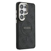 Guess 4G Leather Backcover met MagSafe Samsung Galaxy S26 Ultra - Gold Edge - Black
