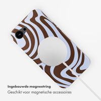 Selencia Vivid Backcover met MagSafe Apple iPhone 17e / 16e - Dream Swirl Chocolate