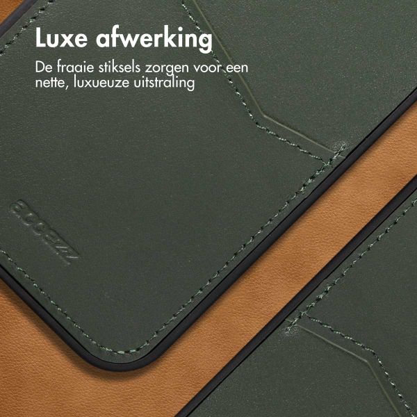 Accezz Premium Leather Card Slot Backcover iPhone 13 Pro Max - Groen