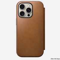 Nomad Modern Leather Folio Bookcase iPhone 16 Pro - English Tan